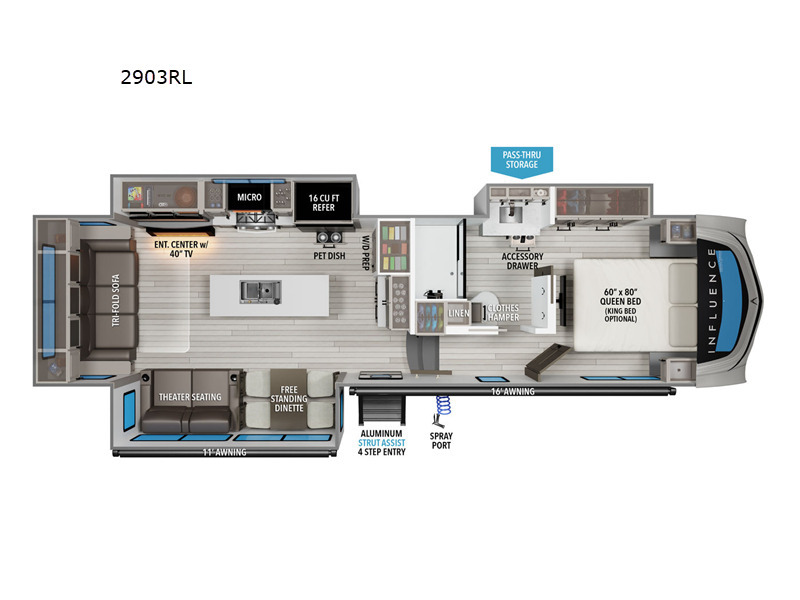 A photo of this 2027 Grand Design Influence 2903RL