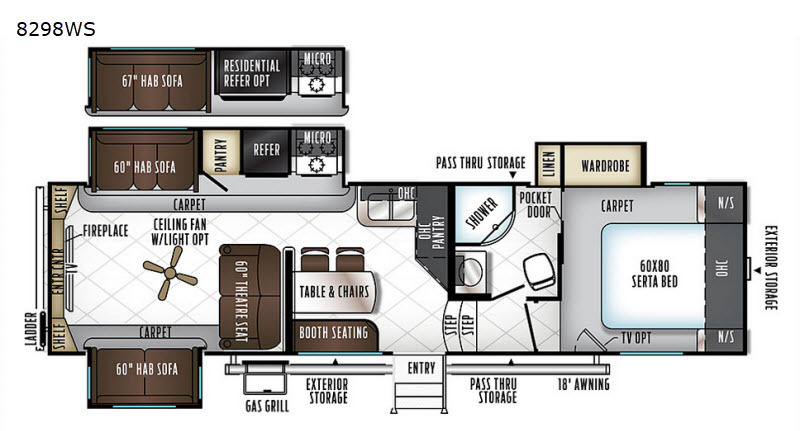 2018 Forest River Rv Rockwood Signature Ultra Lite 8298WS in moose lake MN