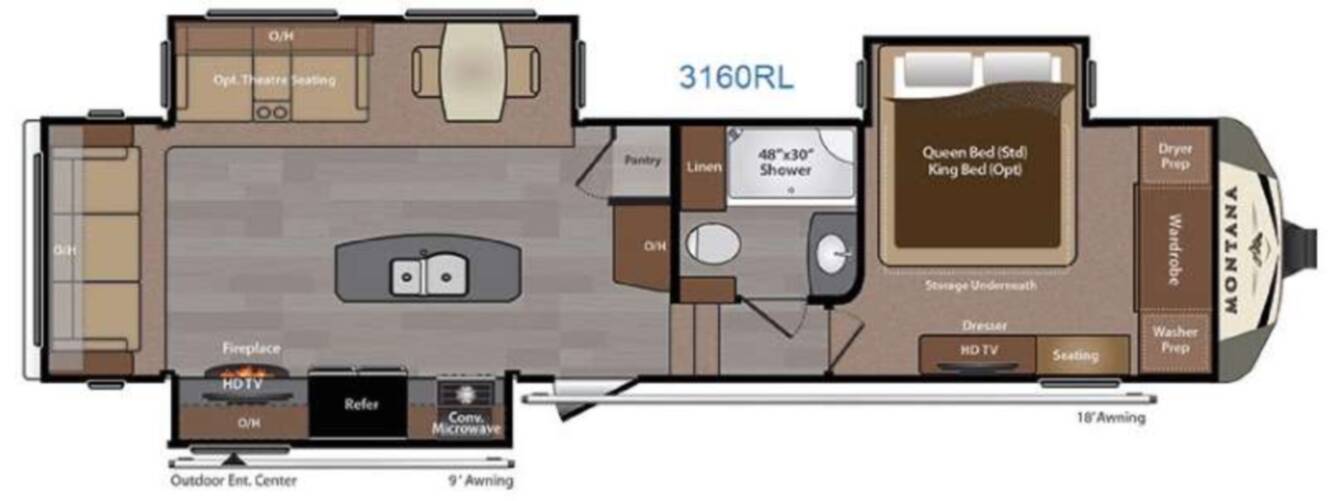 A photo of this 2016 Keystone Rv Montana 3160 RL