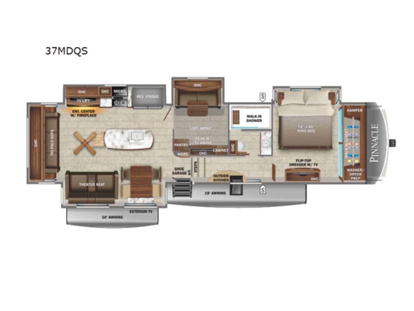 A photo of this 2022 Jayco Pinnacle 37MDQS