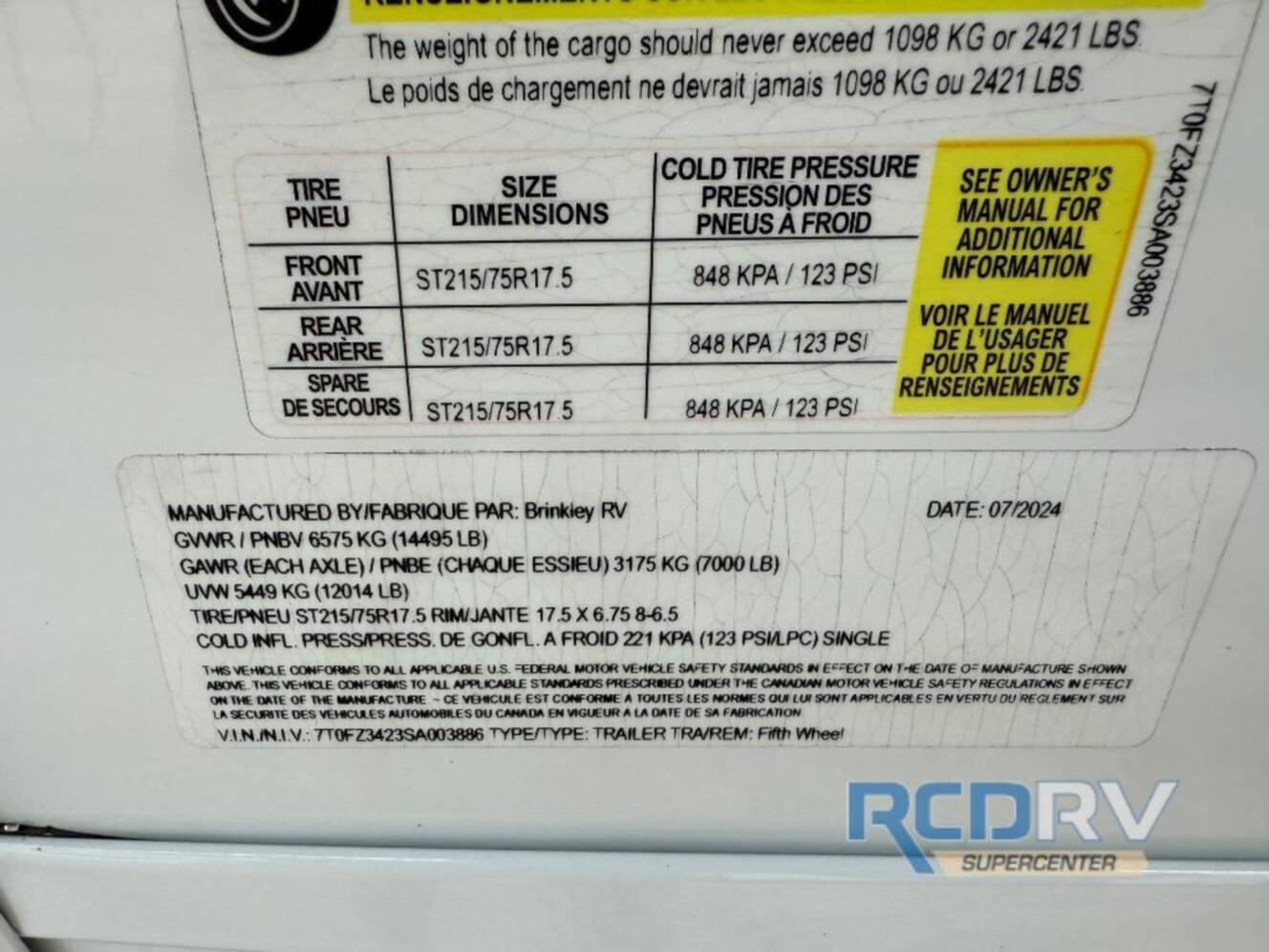 A photo of this 2025 Brinkley Model Z 2900
