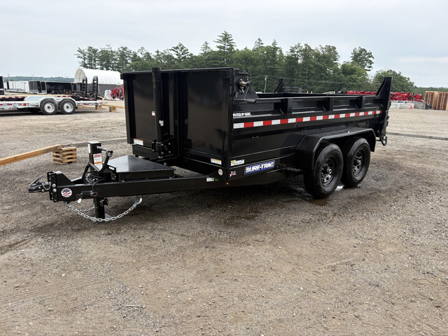 2026 SURE-TRAC 7X12 Powder Coated 14K Telescopic Dump Trailer W/D in Turner, ME