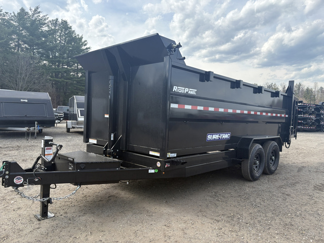 2026 SURE-TRAC 7X16 Powder Coated 14K Low Profile Dump Trailer W/ in Turner, ME