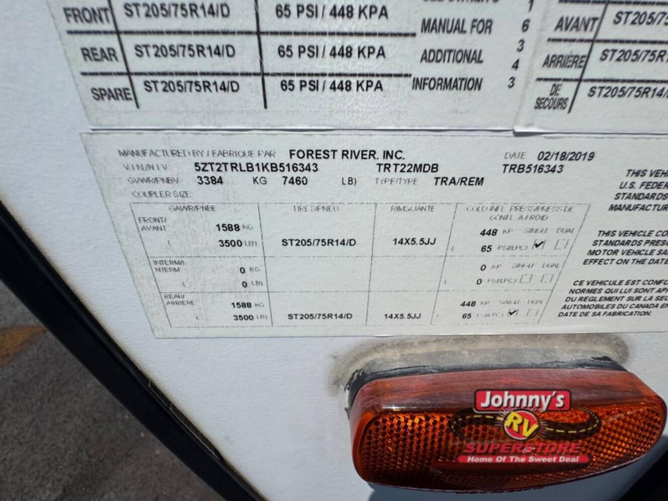 A photo of this 2019 Prime Time Rv Tracer Breeze 22MDB