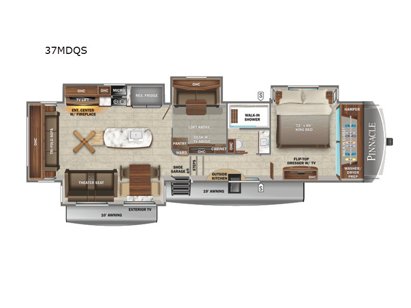 A photo of this 2022 Jayco Pinnacle 37MDQS