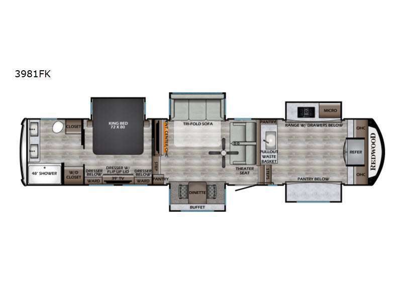 A photo of this 2020 Redwood Rv Redwood 3981FK