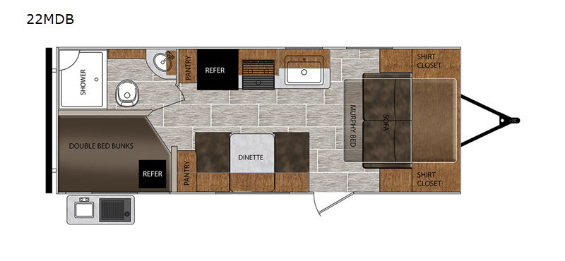 A photo of this 2019 Prime Time Rv Tracer Breeze 22MDB