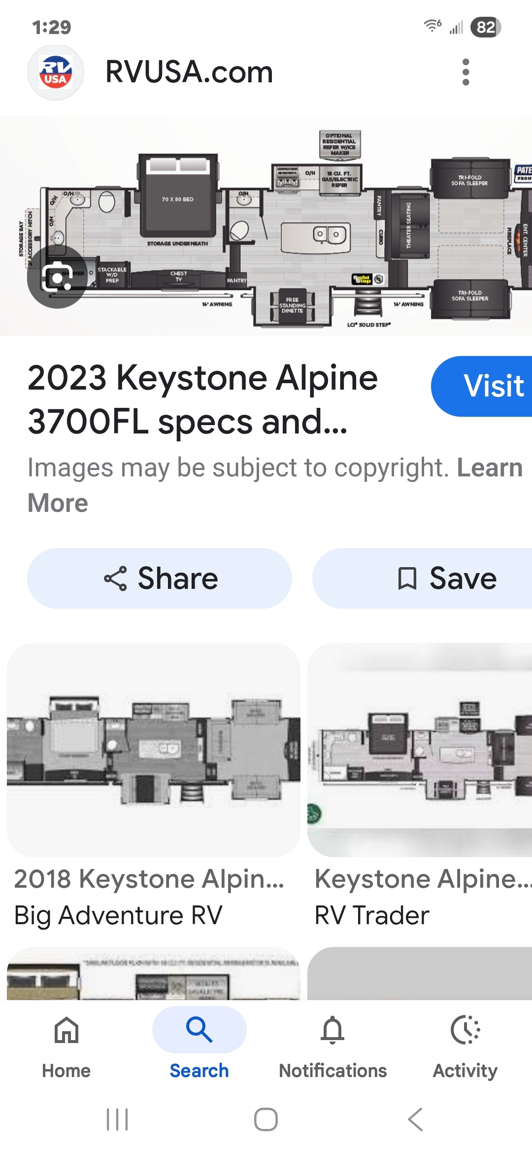 2021 Keystone ALPINE 3495FL RV