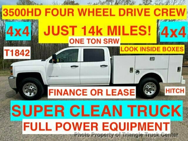 2017 CHEVROLET 3500HD CREW CAB 4X4 14k MI SRW ONE TON UTILITY! in Franklinton, NC