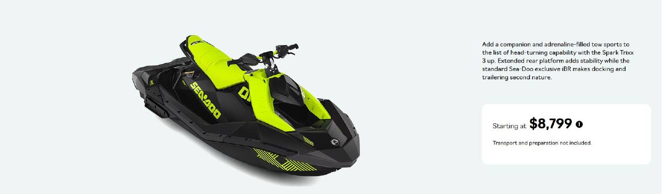 A photo of this 2023 Sea-Doo TRIXX 3 UP