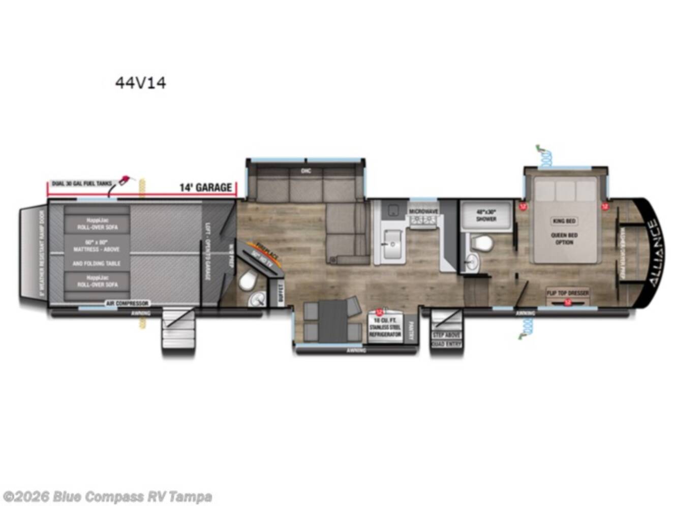 A photo of this 2025 Alliance Rv VALOR 44V14