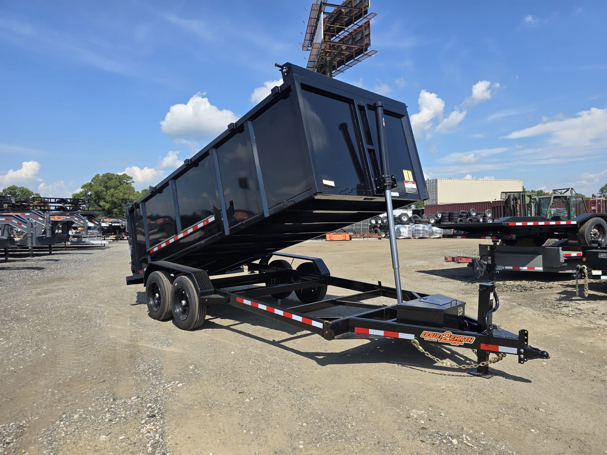 2026 down2earthtrailers 7x16' 16K 48 high side equipment dump trailer in Byron, GA