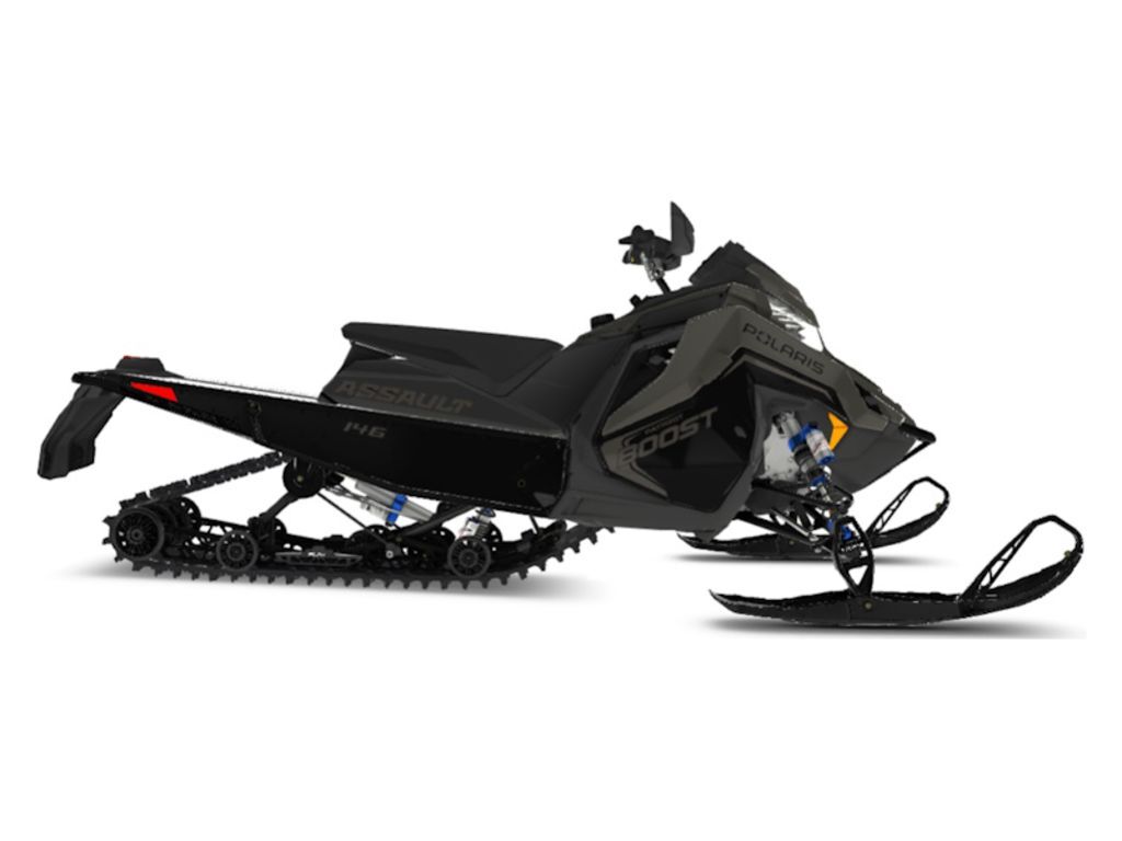2025 Polaris® Boost Switchback Assault 146 Shadow Gray / Gloss Black BOOST 146 in watkins MN