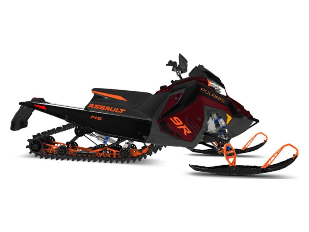 2025 Polaris® 9R Switchback Assault 146 Matte Dark Cherry / Gloss Bla 9R 146 in watkins MN