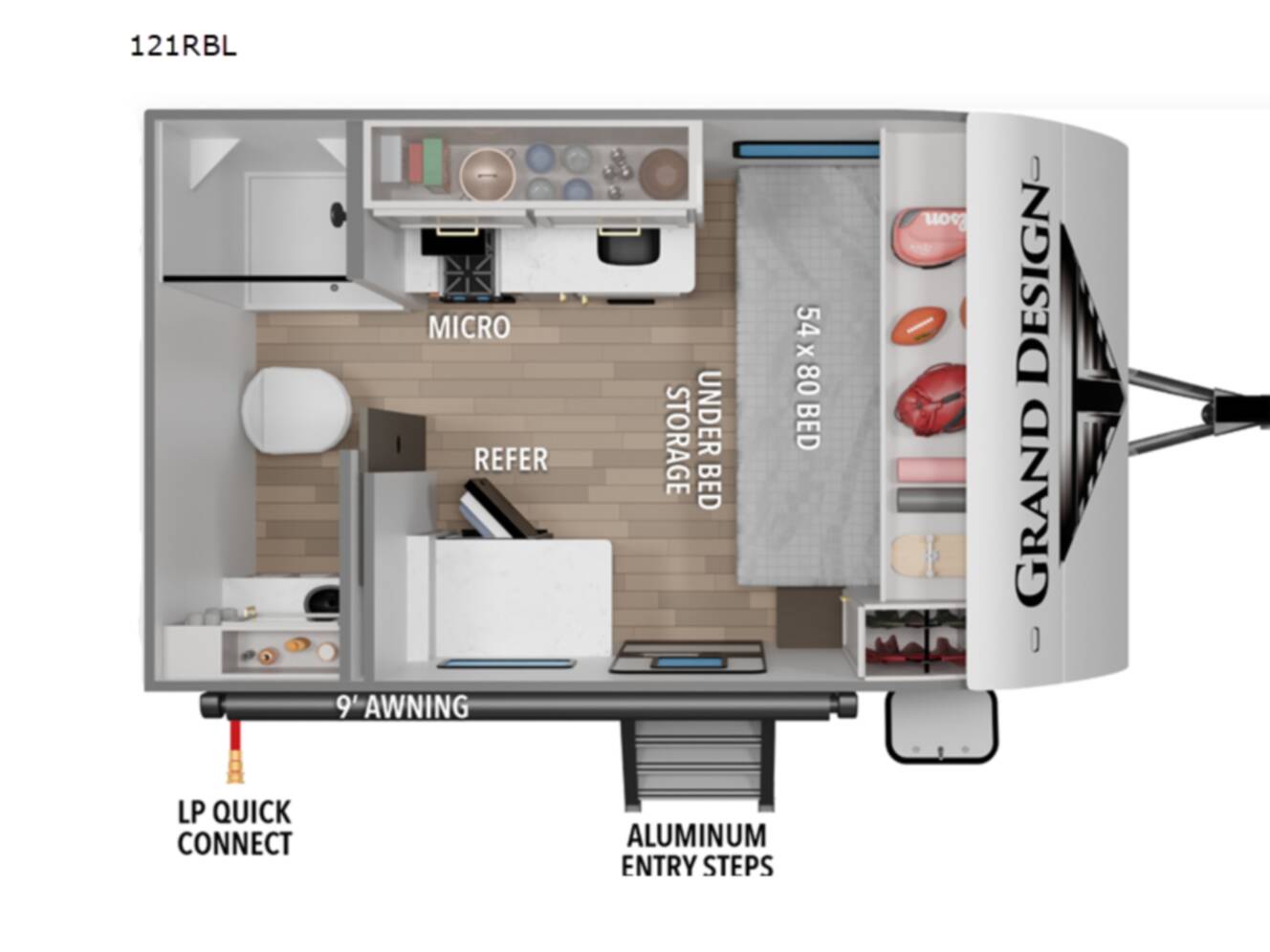 A photo of this 2027 Grand Design Transcend Lite 121RBL