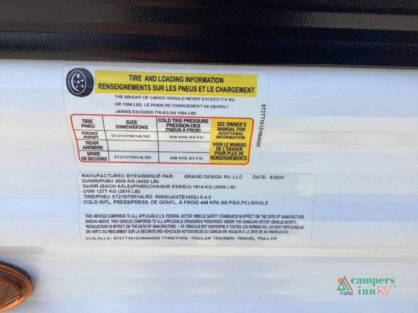 A photo of this 2027 Grand Design Transcend Lite 121RBL