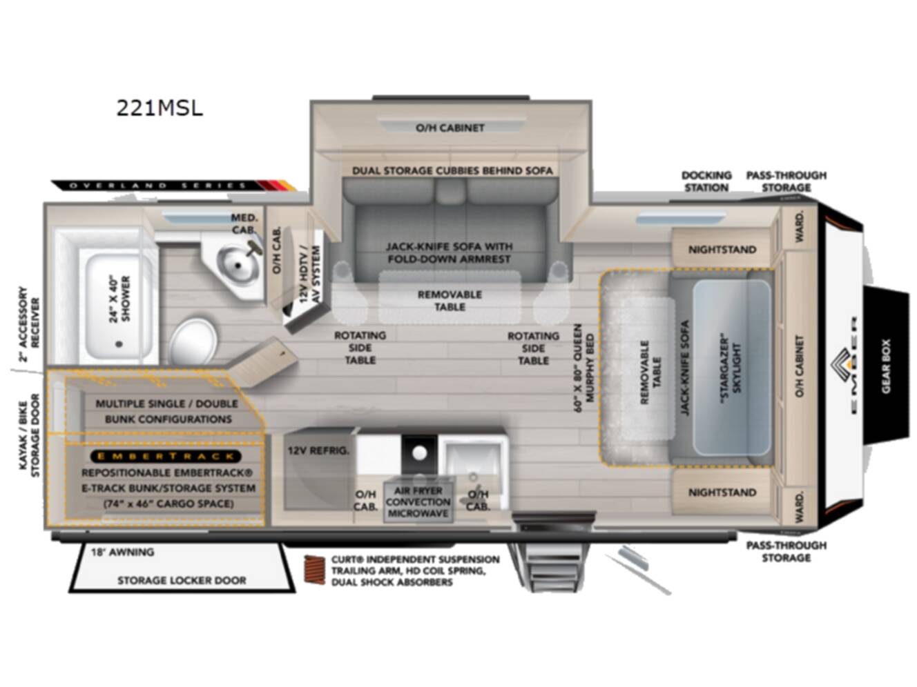 A photo of this 2027 Ember Rv Overland Series 221MSL