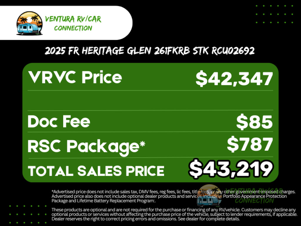 2025 Forest River Rv Wildwood Heritage Glen 261FKRB in oxnard CA