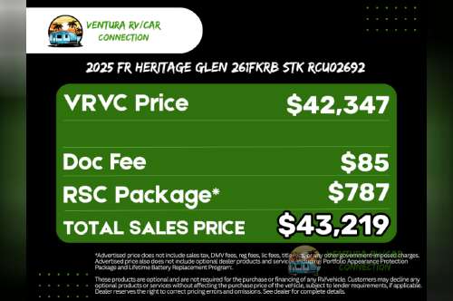 2025 Forest River Rv Wildwood Heritage Glen 261FKRB in oxnard CA
