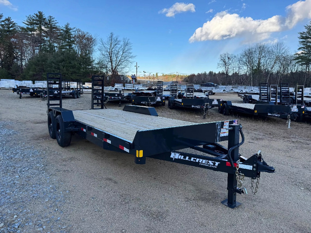 2027 HILLCREST 7X18+2 Powder Coated 14K Equipment Trailer W/Stand in Loudon, NH