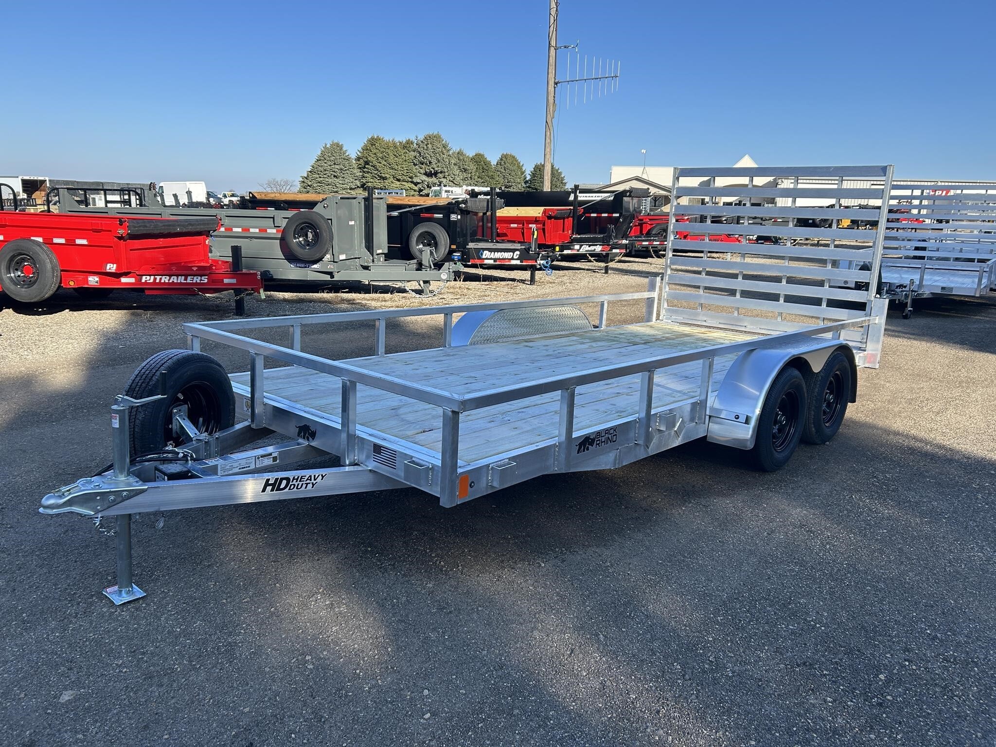 2026 BLACK RHINO EXT 81"X16' 7K TA ALUMINIUM UTILITY FLATBED TRAILE in Pecatonica, IL