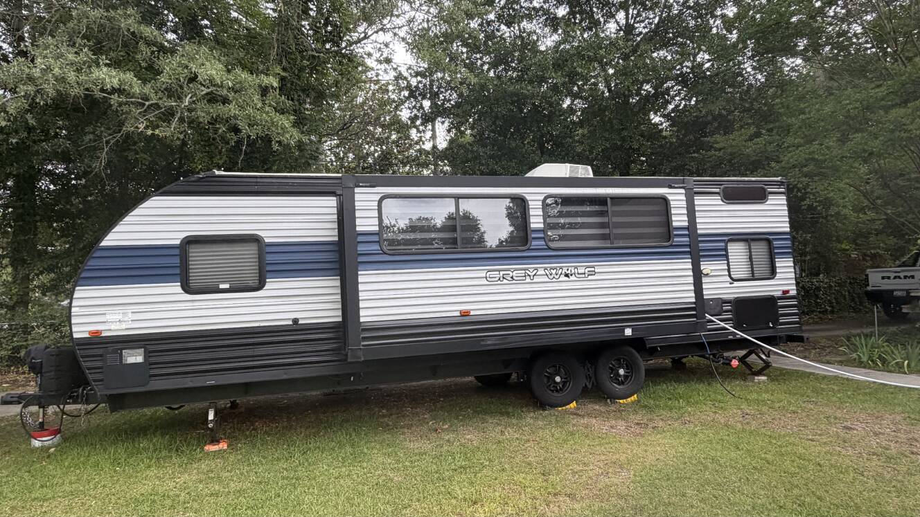 A photo of this 2021 Forest River CHEROKEE GREY WOLF 26DBH