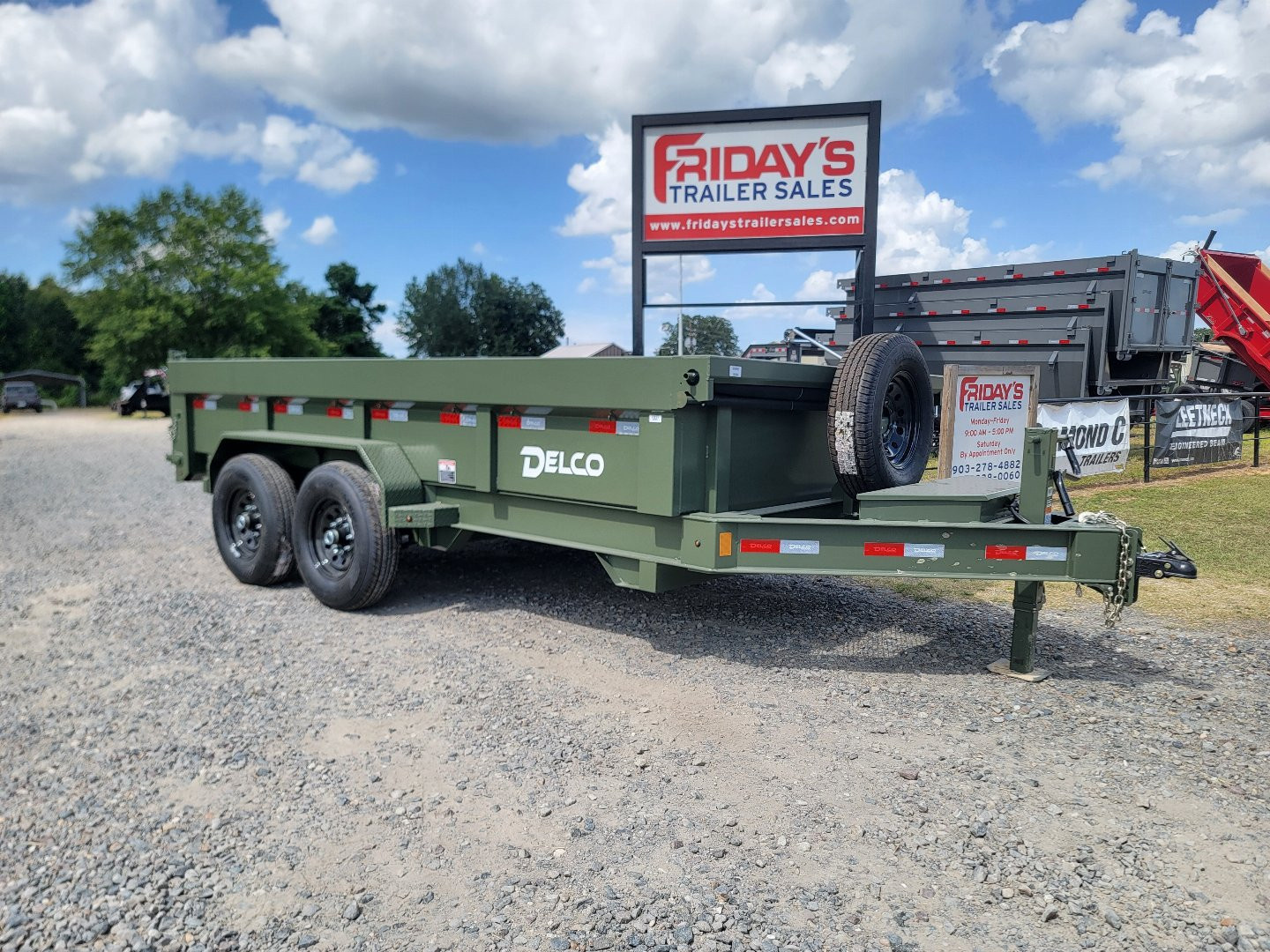 2026 Delco Trailers D3 14' x 83" Dump Trailer in Texarkana, TX