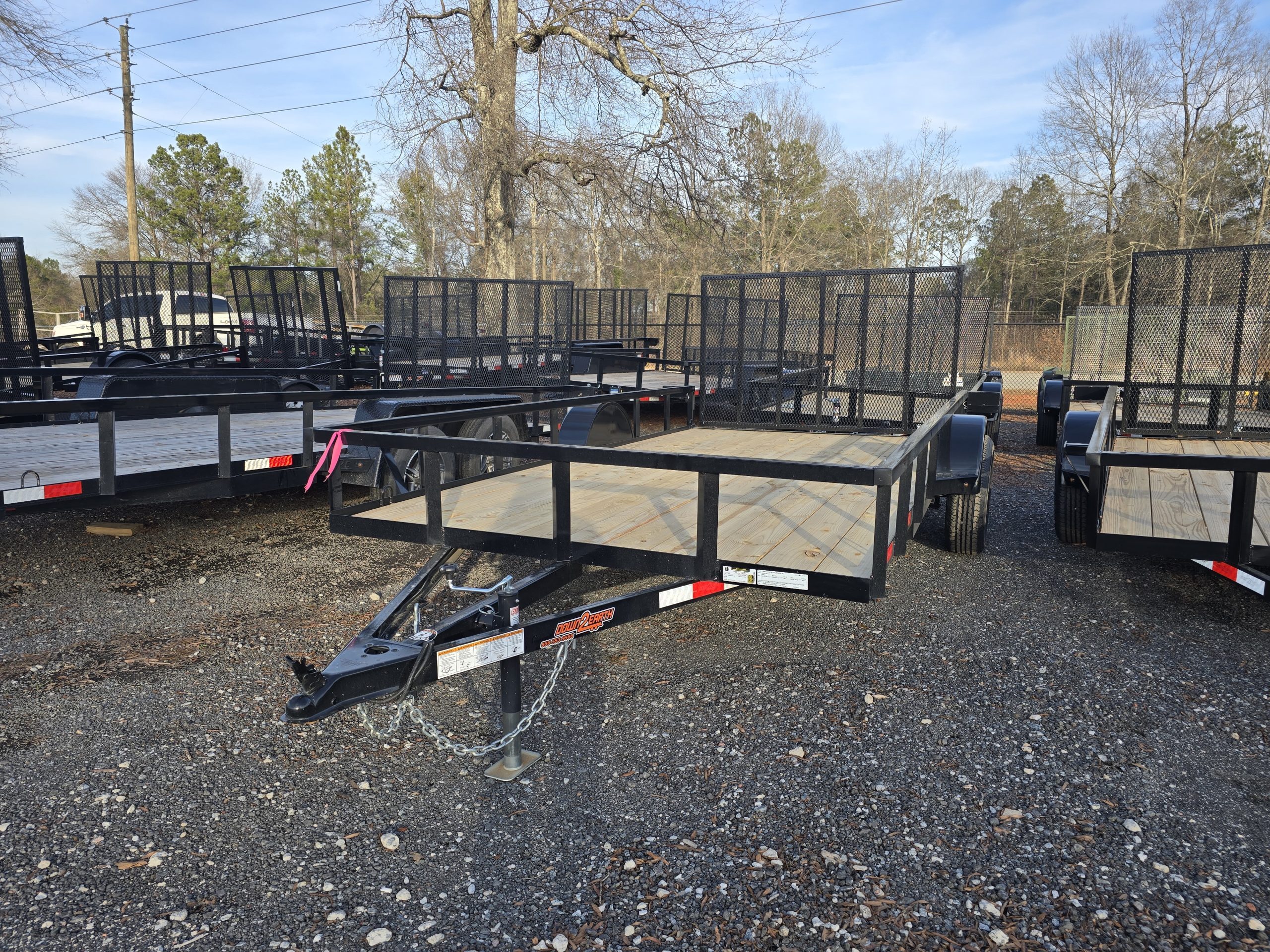 2026 down2earthtrailers 82x14SA Wood Flat Deck utility trailer in Byron, GA