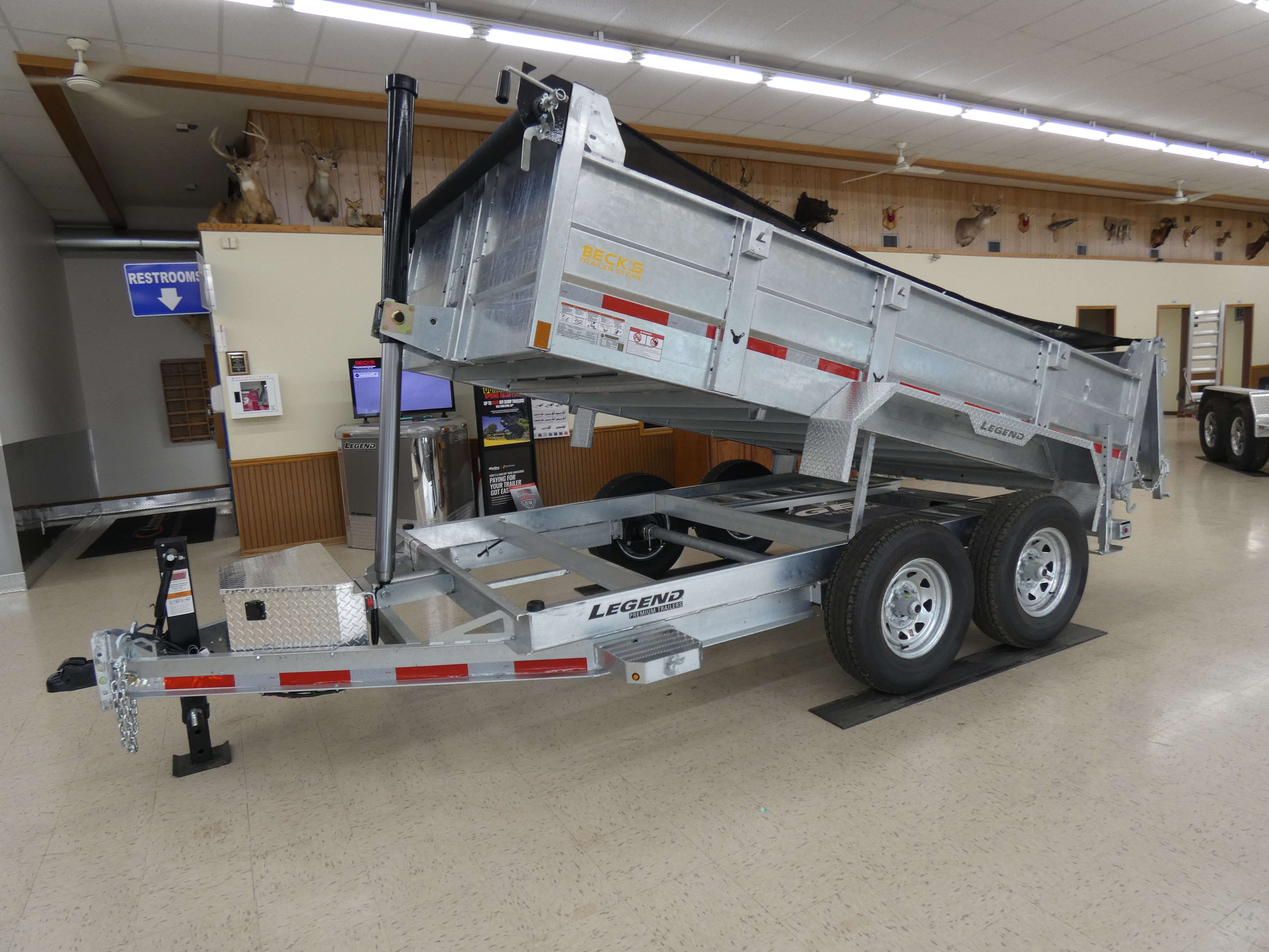 2027 Legend Trailers 7' x 12' Galvanized Dump Trailer with Telescopic Lift - in Saint Johns, MI