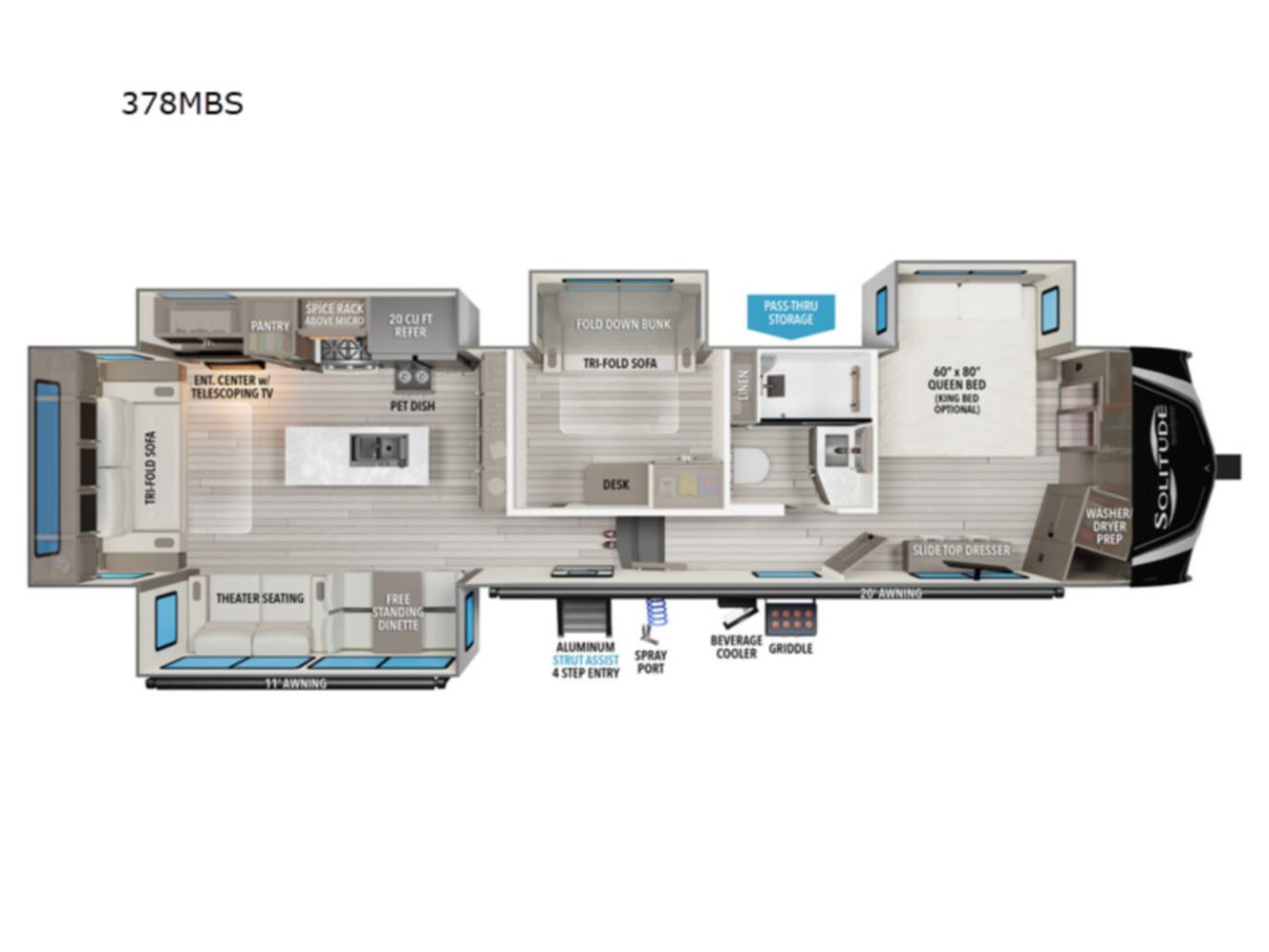 A photo of this 2025 Grand Design Solitude 378MBS
