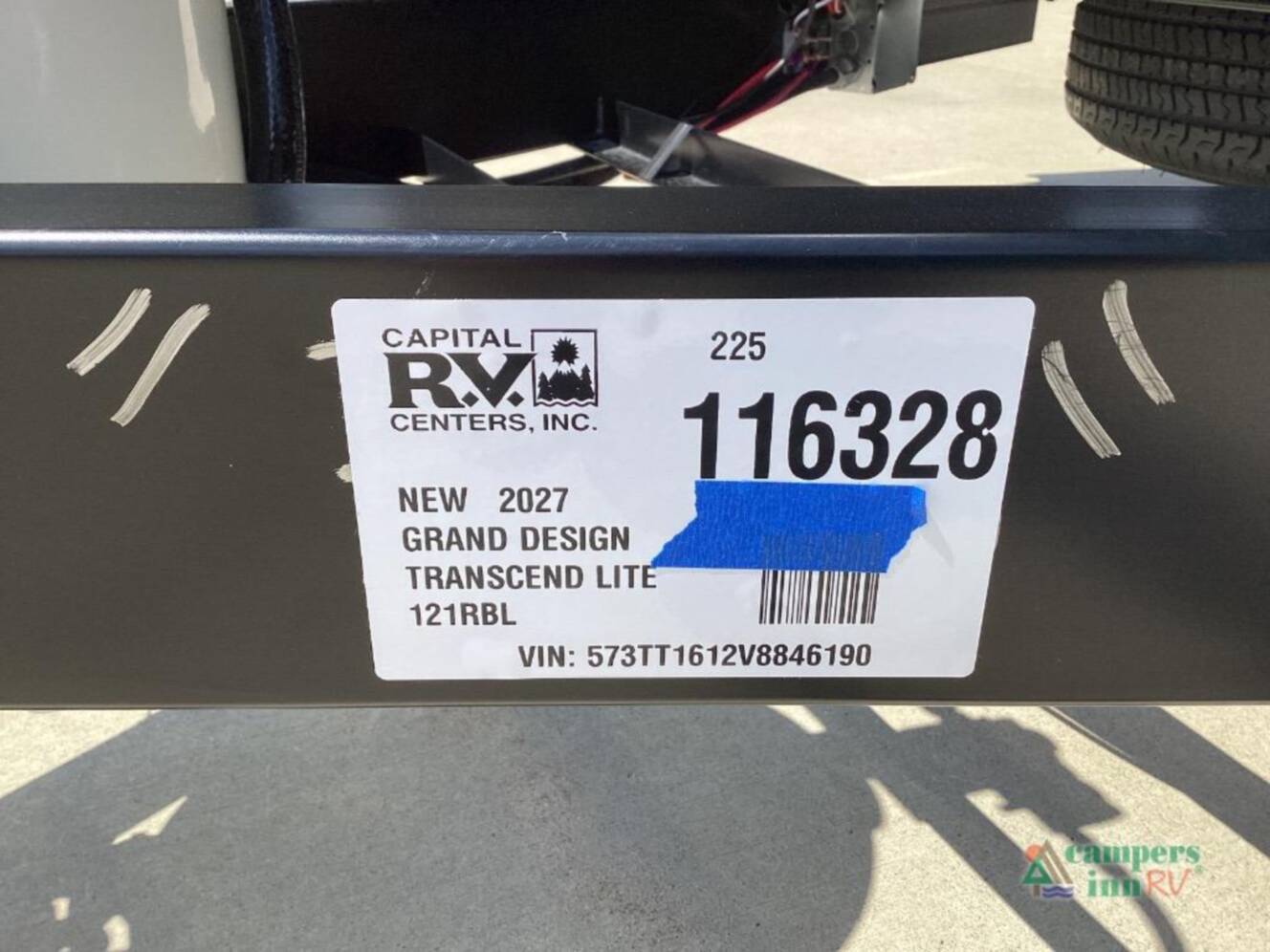 A photo of this 2027 Grand Design Transcend Lite 121RBL