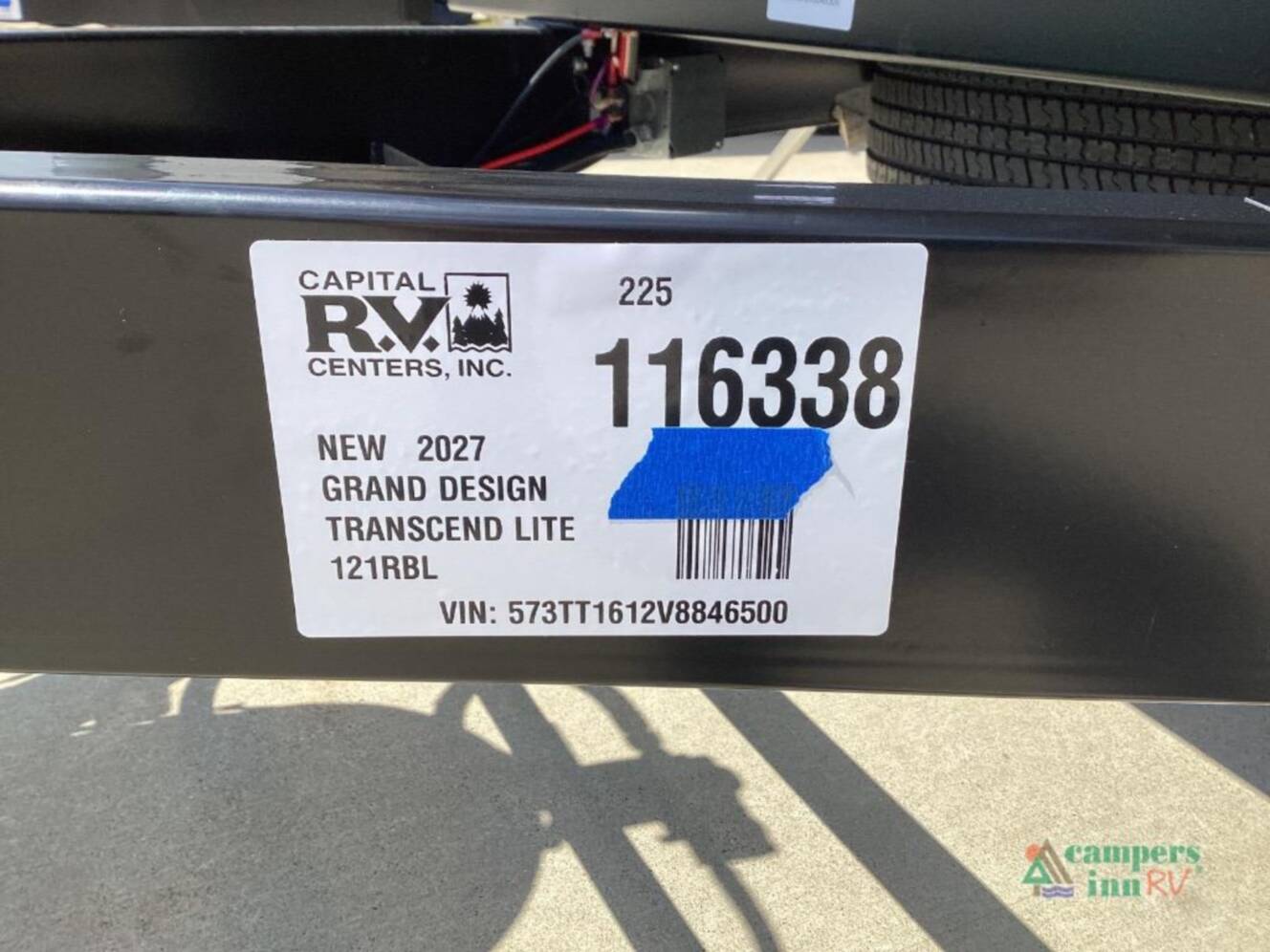A photo of this 2027 Grand Design Transcend Lite 121RBL