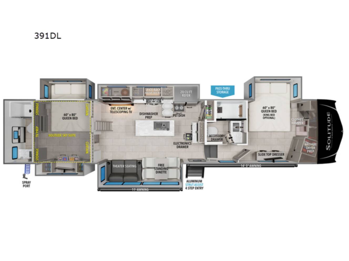 A photo of this 2026 Grand Design Solitude 391DL