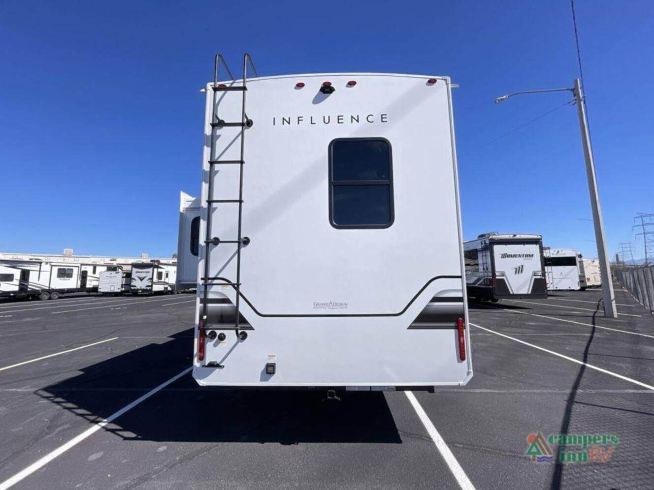A photo of this 2026 Grand Design Influence 3804DS
