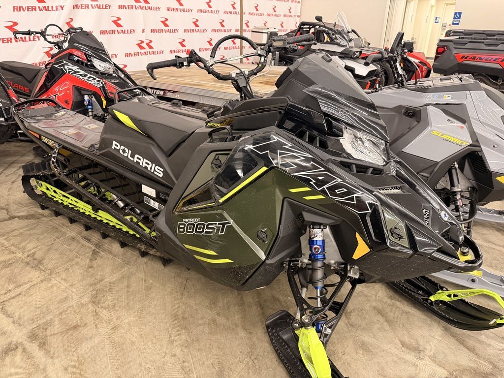2026 Polaris® Patriot Boost RMK Khaos 155 Gloss Black / Blue Dusk in rochester MN