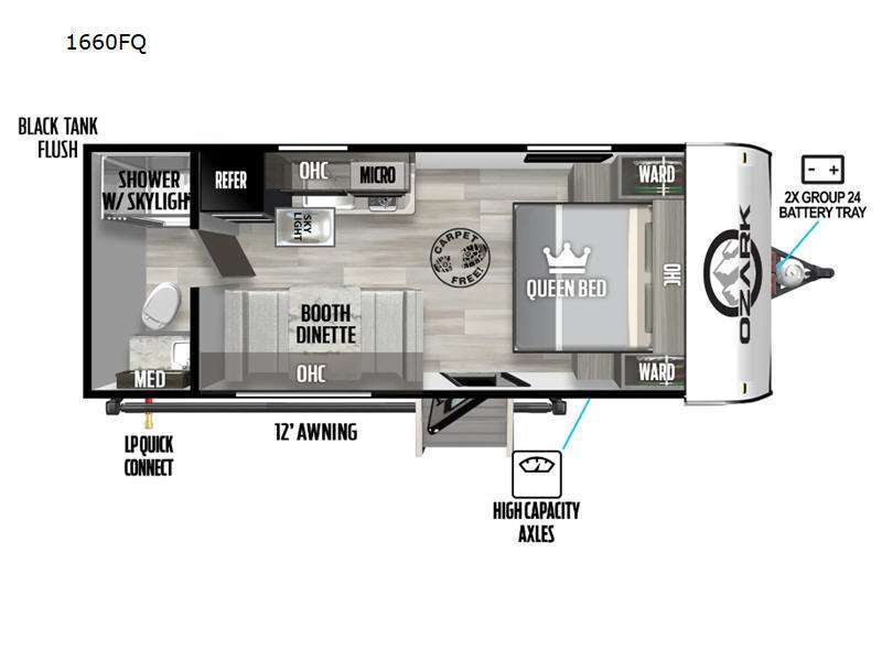 2024 Forest River Rv Ozark 1660FQ in carthage MO