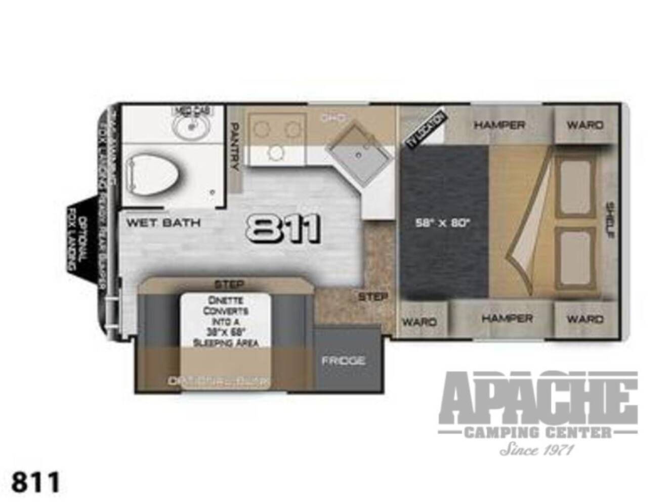 A photo of this 2026 Northwood Arctic Fox Camper 811LB Lithium Package