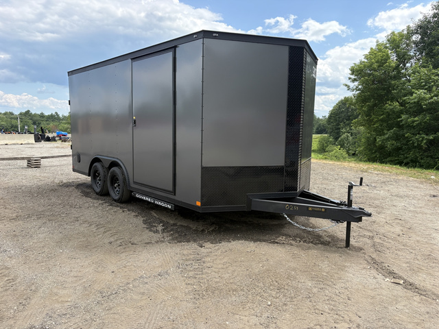 2026 COVERED WAGON 8.5X16 Enclosed Cargo W/Extra Height, Blackout Pac in Turner, ME