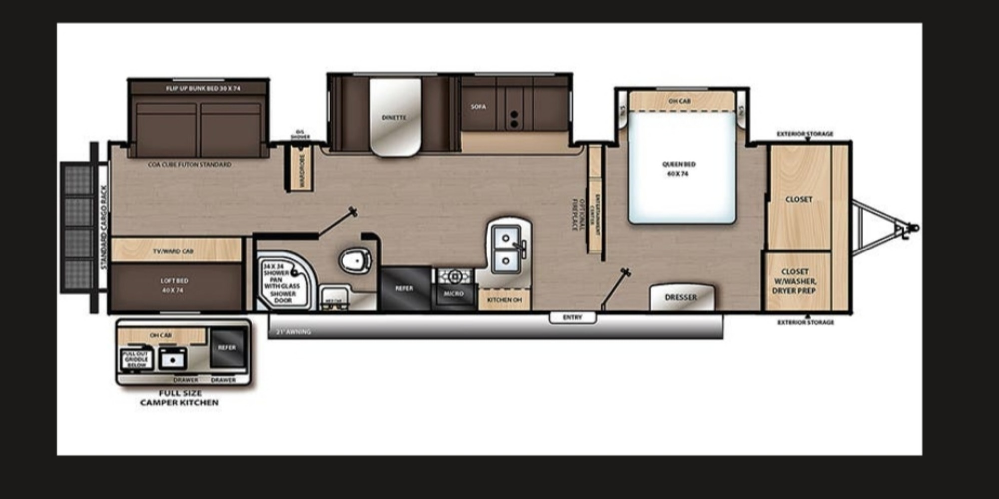 A photo of this 2021 Coachmen CATALINA LEGACY 343BHTS