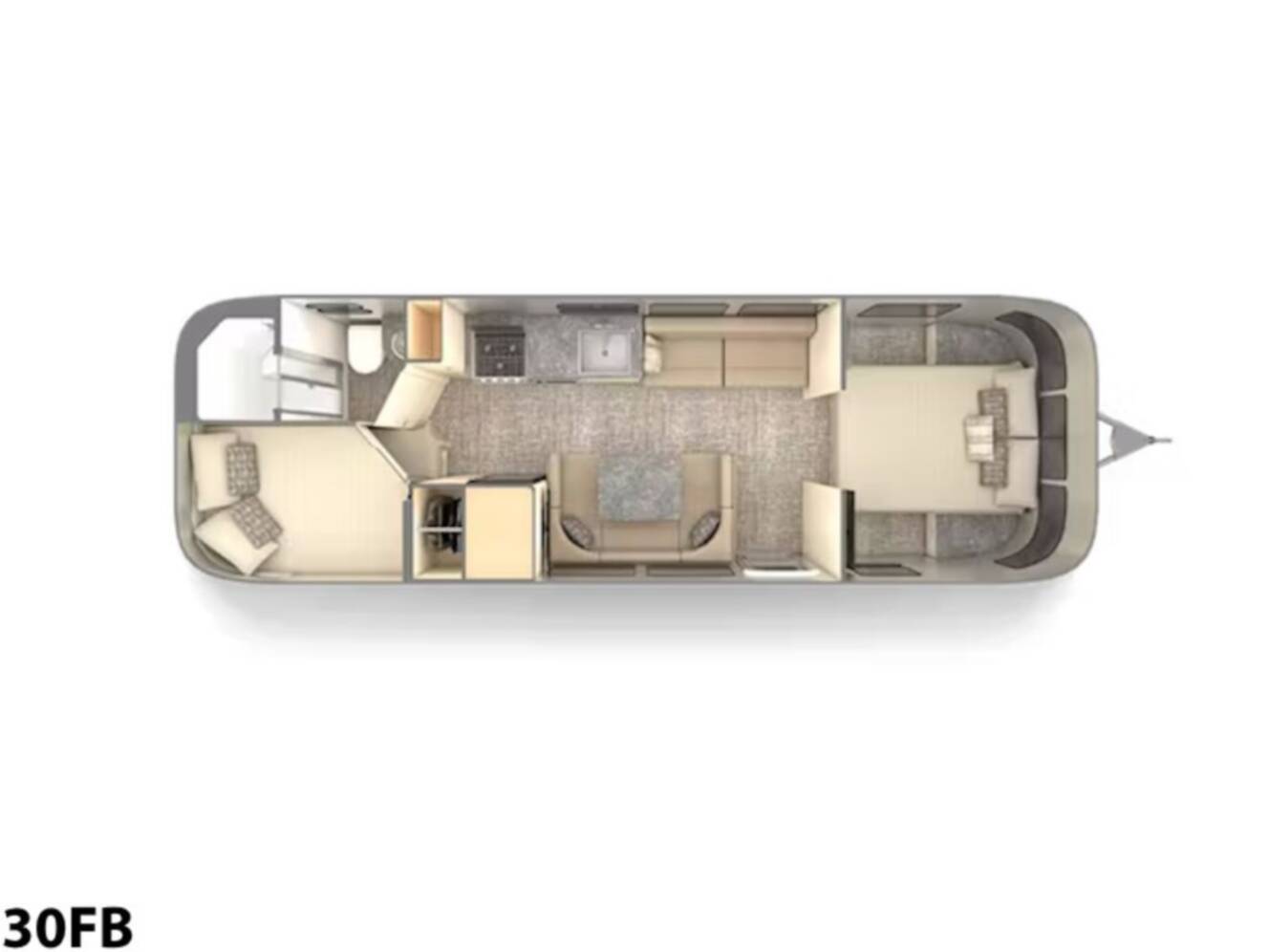 A photo of this 2026 Airstream Flying Cloud® 30FB Bunk