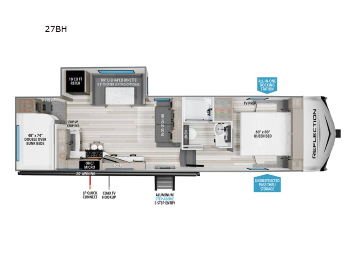A photo of this 2024 Grand Design Reflection 100 Series 27BH