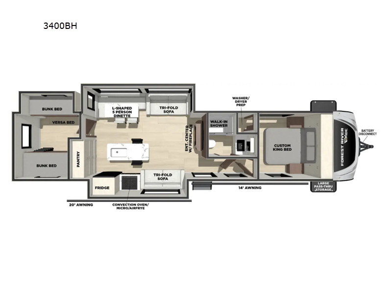 2027 Forest River Rv Vibe 3400BH in lockbourne OH