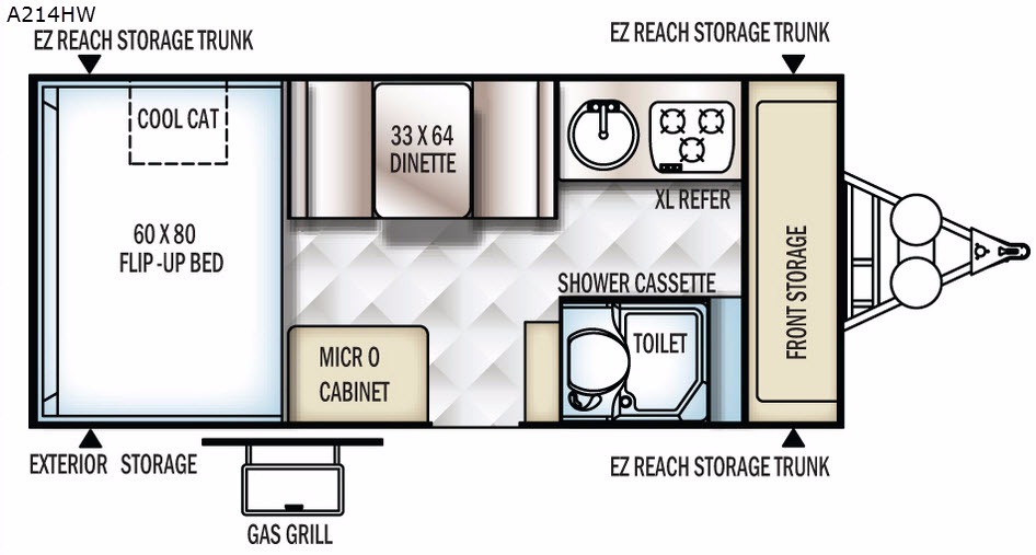 2017 Forest River Rv Rockwood Hard Side High Wall Series A214HW in amsterdam NY