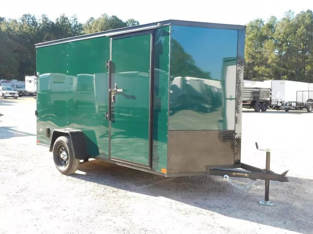 2026 COVERED WAGON TRAILERS Gold Series 6X12 Vnose With Ramp Door Green W/Blac in Hope Mills, NC