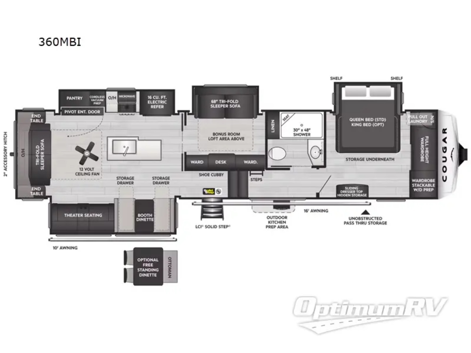 A photo of this 2025 Keystone COUGAR 360MBI