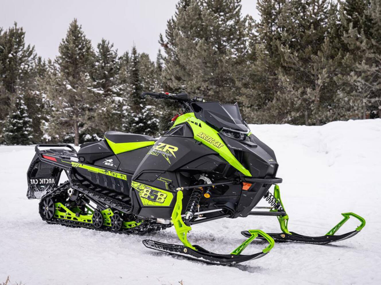 A photo of this 2026 Arctic Cat ZR 858 Sno Pro 129 ES (Sport Gauge)