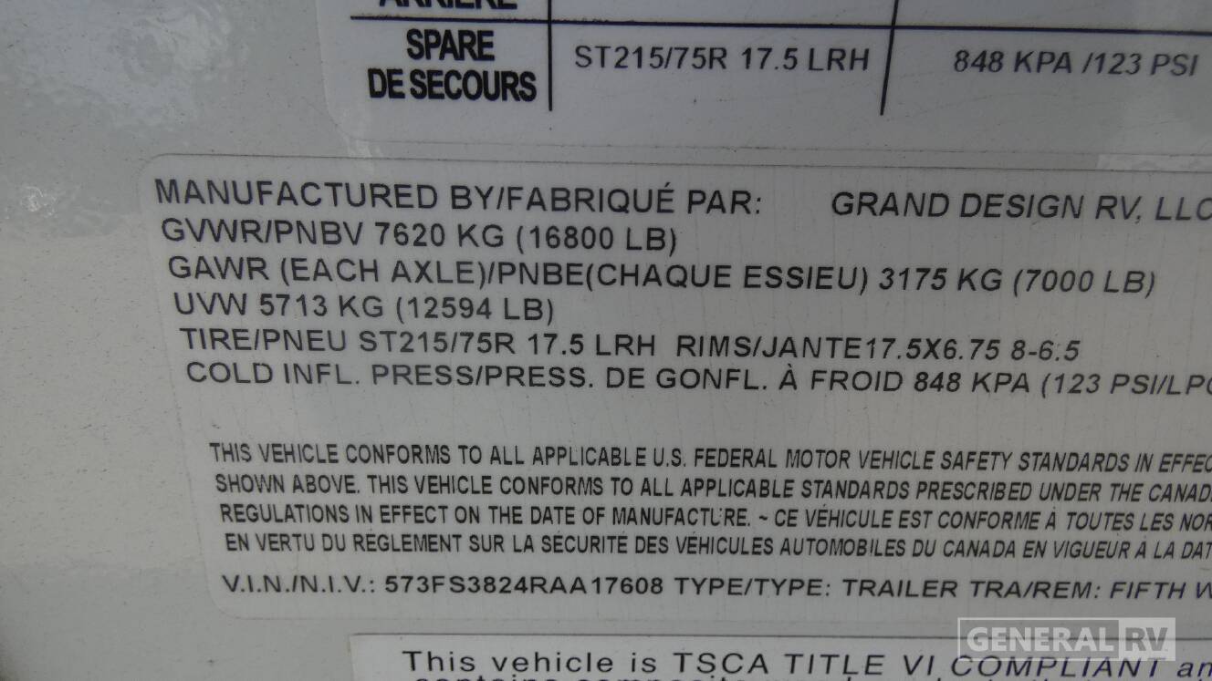 A photo of this 2024 Grand Design INFLUENCE 3503GK