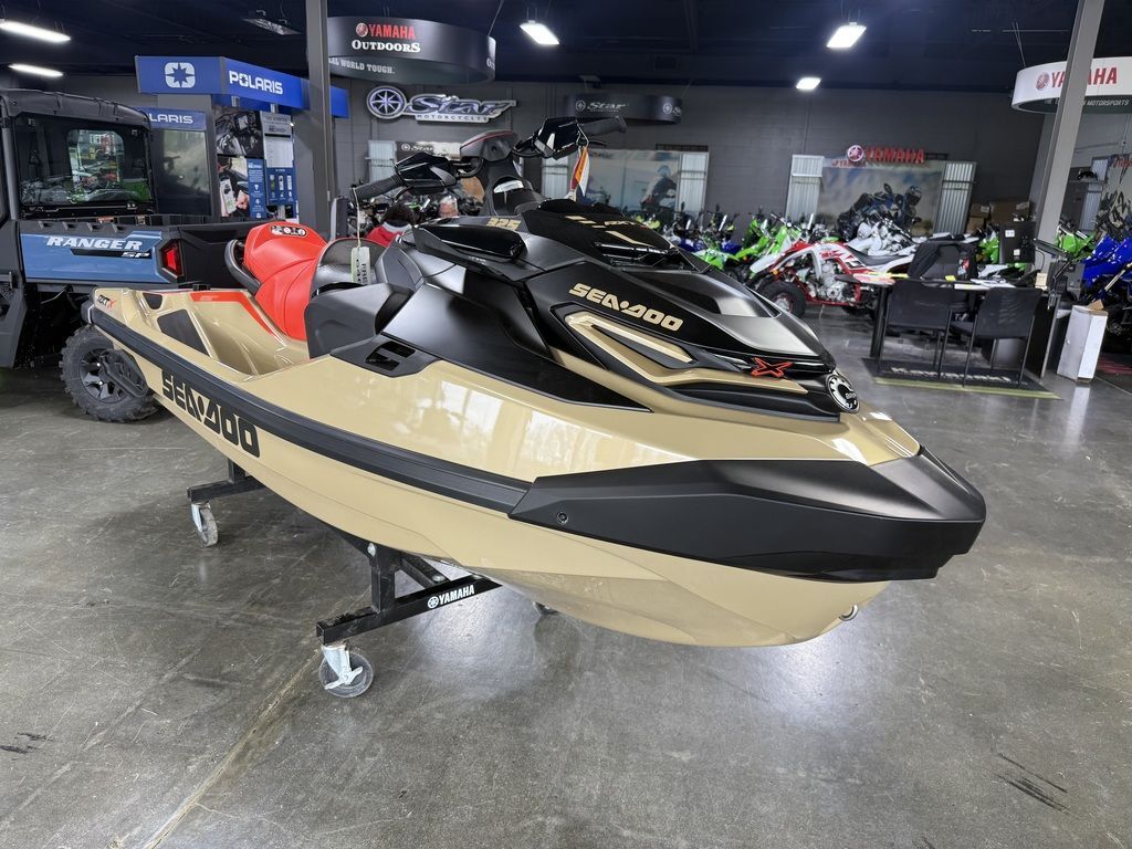 2025 Sea-Doo RXT-X 325 Metallic Tan / Lava Red Premium X 325 in Ann Arbor, MI