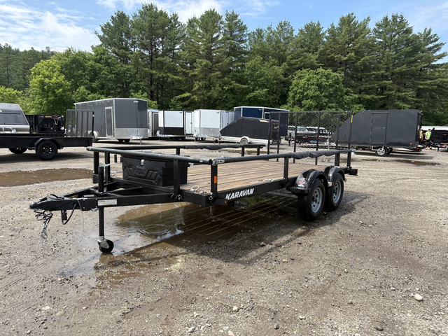 2024 KARAVAN 7X15 7K Powder Coated Utility Trailer W/Full Rear in Turner, ME