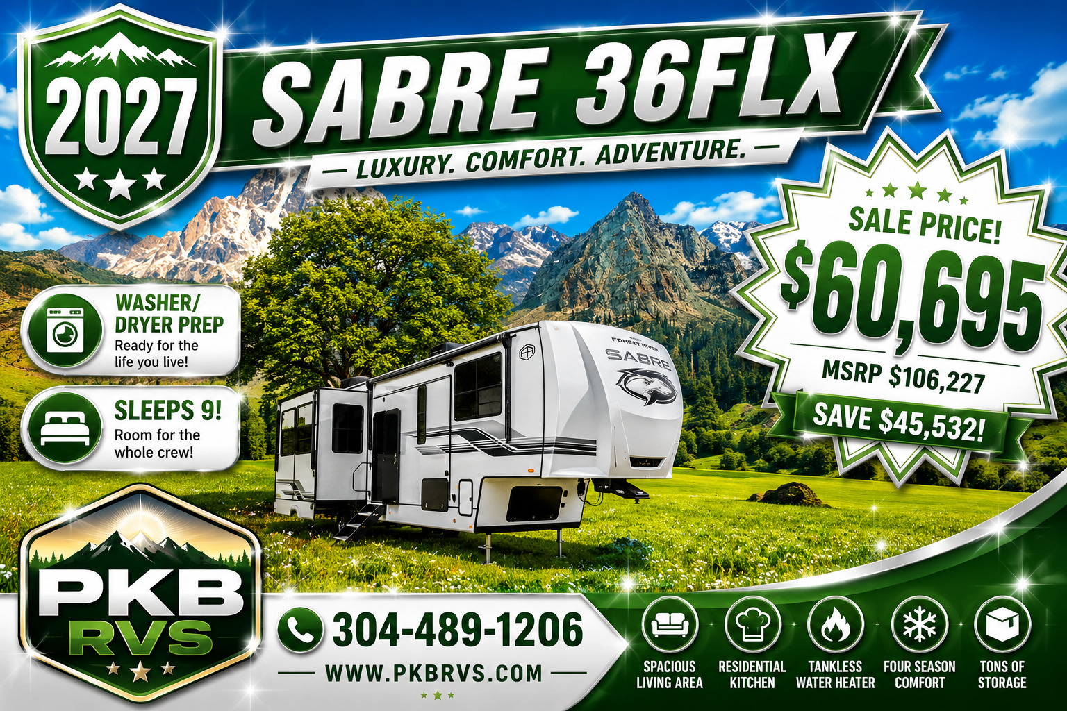 2027 Forest River SABRE 36FLX in mineral wells WV